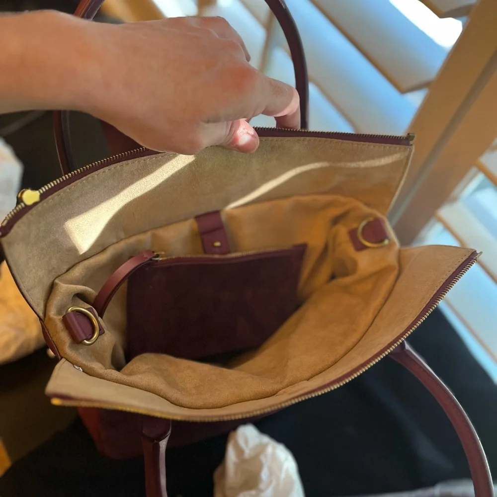 Lucchese Two-Tone Leather Handbag - Picture 8 of 13